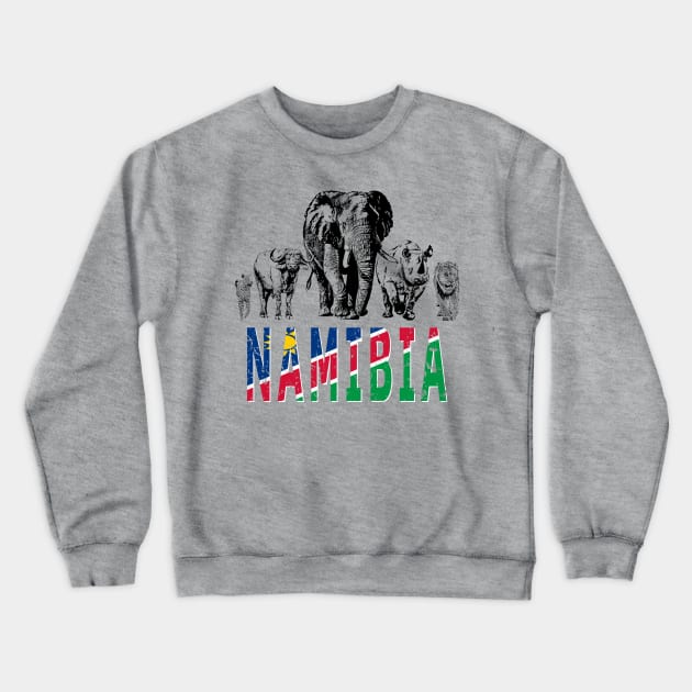 Africa's Big Five for Namibia Fans Crewneck Sweatshirt by scotch